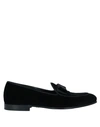 Dolce & Gabbana Grosgrain-bow Velvet Loafers In Black
