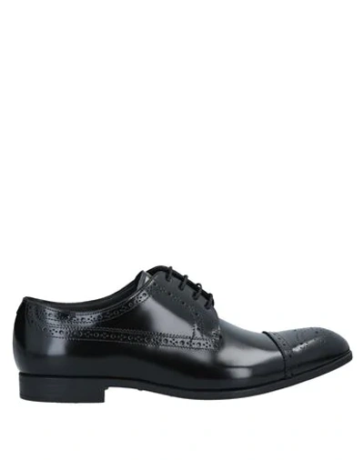 Emporio Armani Lace-up Shoes In Black