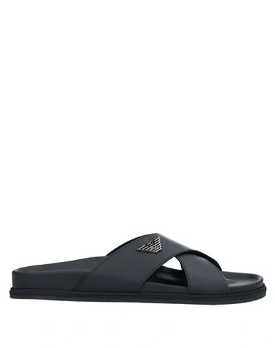 Emporio Armani Sandals In Black