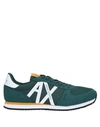 Armani Exchange Sneakers In Emerald Green