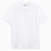 BURBERRY WHITE T-SHIRT WITH TONE-ON-TONE LOGO EMBROIDERY,8015186113839-I-BURBE-A1464