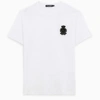 DOLCE & GABBANA WHITE T-SHIRT WITH PATCH,G8KBAZG7VKV-I-DOLCE-W0800