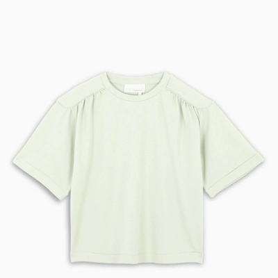 Remain Birger Christensen Seafoam Green Verona T-shirt With Shoulder Pads