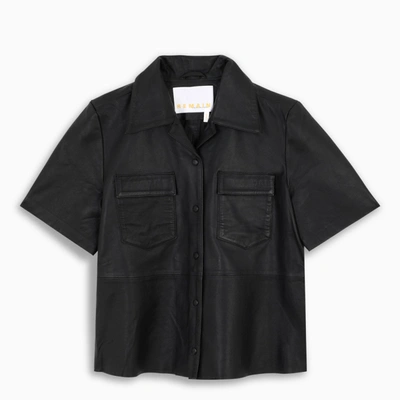 Remain Birger Christensen Black Leather Siena Shirt