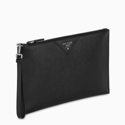 Prada Black/silver Small Pouch