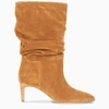 Paris Texas High Heels Ankle Boots In Leather Color Suede In Brown
