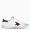 GOLDEN GOOSE WHITE/BORDEAUX/DARK GREEN SUPERSTAR SNEAKERS,GMF00101F000338-I-GOLDE-80303