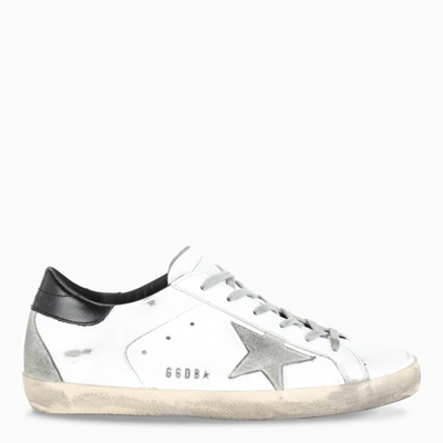 Golden Goose Super-star Leather Upper Suede Star Shiny Leather Heel In White