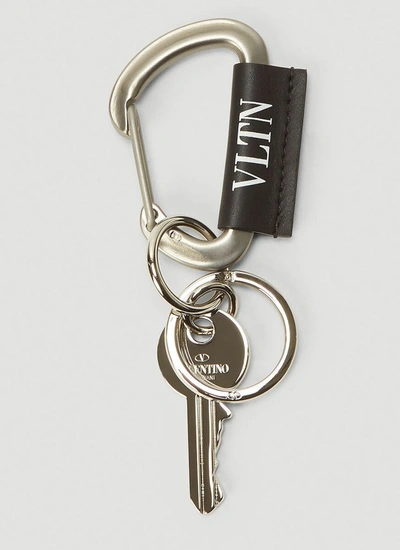 Valentino Garavani Valentino Vltn Hook Key Ring In Silver