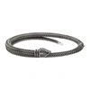 Gucci Men's Ggard Snake Motif Sterling Silver Bracelet In 0811 Silver