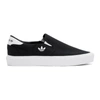 ADIDAS ORIGINALS BLACK COURT RALLYE SLIP-ON SNEAKERS