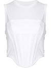 Dion Lee Off-white Organic Cotton Tank Top