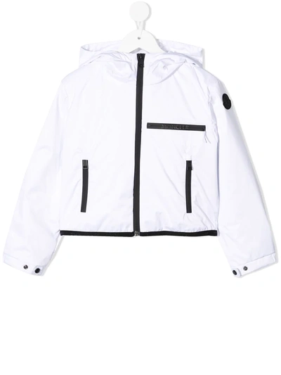 Moncler Kids' Hooded Padded Jacket In White