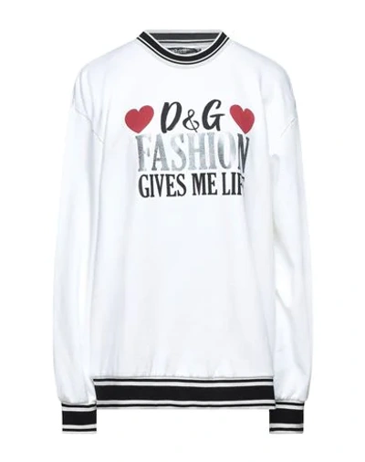Dolce & Gabbana Sweatshirts In White