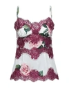 Dolce & Gabbana Floral Lace Sleeveless Top In White