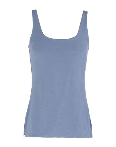 Aday Tank Tops In Slate Blue