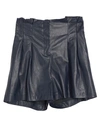 Soallure Woman Shorts & Bermuda Shorts Midnight Blue Size 10 Polyurethane
