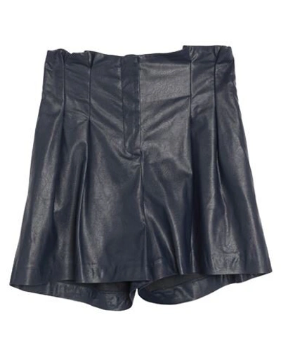 Soallure Woman Shorts & Bermuda Shorts Midnight Blue Size 10 Polyurethane
