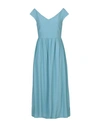 1-one 3/4 Length Dresses In Pastel Blue