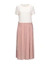 SEMICOUTURE SEMICOUTURE WOMAN MIDI DRESS PINK SIZE 4 ACETATE, SILK, POLYESTER,15089497BP 4