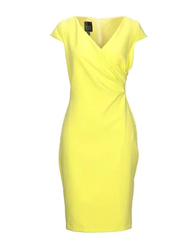 Access Fashion Knee-length Dresses In Yellow