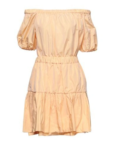 Maje Short Dresses In Apricot