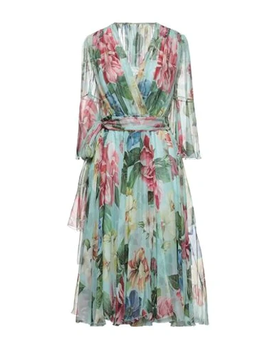 DOLCE & GABBANA DOLCE & GABBANA WOMAN MIDI DRESS LIGHT GREEN SIZE 2 SILK,15100576TN 4