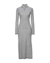 Loewe Stripe Long Sleeve Cotton Jersey Maxi Dress In Dark Blue