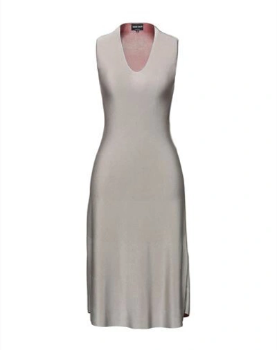 Giorgio Armani Midi Dresses In Grey