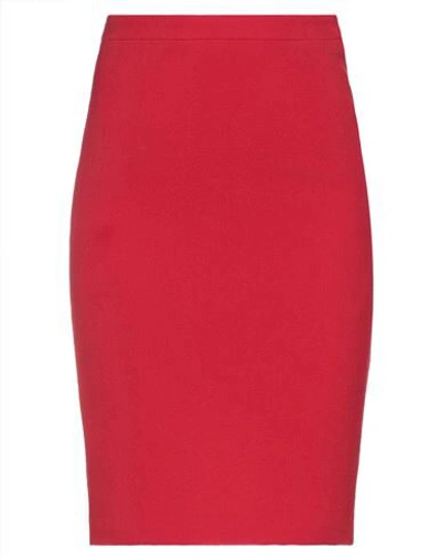 Emporio Armani Midi Skirts In Red