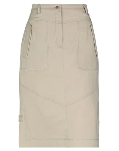 Alberta Ferretti Midi Skirts In Beige