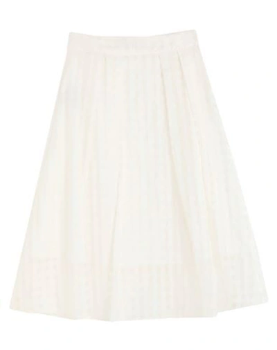 5preview 3/4 Length Skirts In White