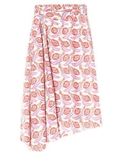 Isabel Marant Midi Skirts In Orange