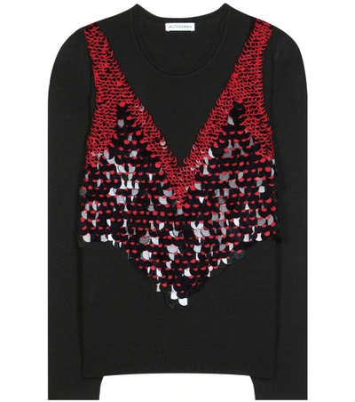 Altuzarra Powell Embellished Merino Wool Sweater In Black