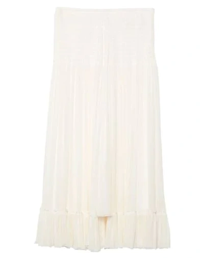 Chloé Midi Skirts In White