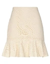 Vanessa Bruno Natty Broderie Anglaise Cotton Mini Skirt In Beige