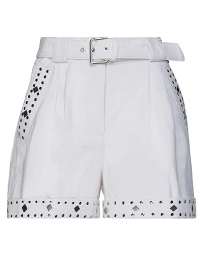 Twinset Denim Shorts In White