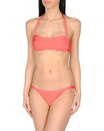 Herve Leger Bikinis In Coral