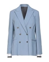 Brunello Cucinelli Suit Jackets In Blue