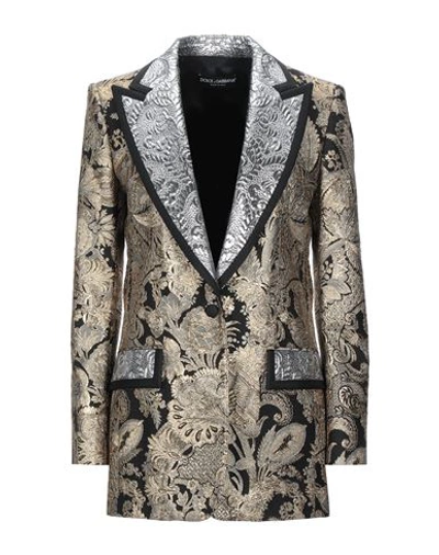 Dolce & Gabbana Suit Jackets In Gold