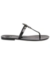 Tory Burch Embellished Thong Sandals In Perfect Black