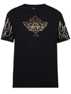 Ihs Printed Cotton T-shirt In Black