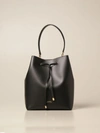 Polo Ralph Lauren Lauren Ralph Lauren Handbag Lauren Ralph Lauren Bucket Bag In Grained Leather In Black