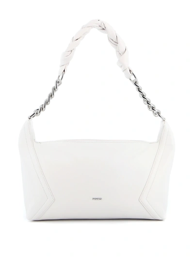 Pinko Nappa Leather Hobo Bag In White