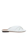 L'autre Chose Cracklet Effect Leather Mules In White In White