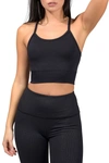 90 Degree By Reflex Seamless Cutout Cropped Tank In Black