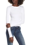 Bp. Ribbed Long Sleeve Tee In White