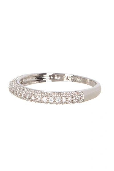 Nordstrom Rack Thin Cz Pave Band In Clear- Silver