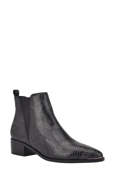 Marc Fisher Ltd Yale Chelsea Boot In Dark Grey Snake Print