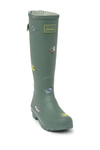 Joules Welly Printed Rain Boots In Greenbrds